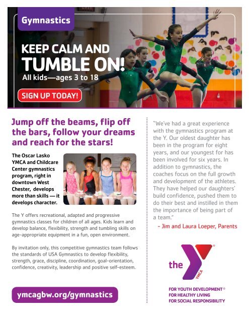 Kennett Area YMCA Program Guide - Spring 2020