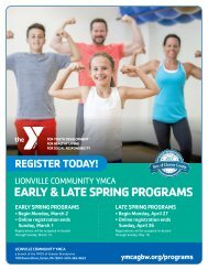 Lionville Community YMCA Program Guide - Spring 2020
