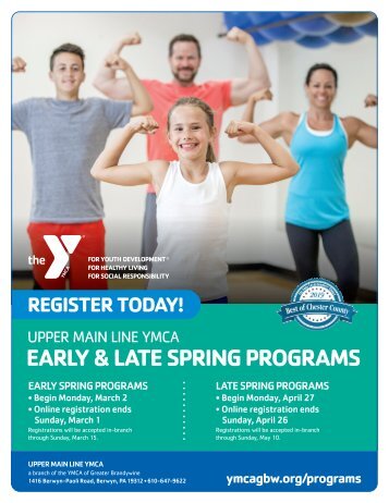 Upper Main Line YMCA Program Guide - Spring 2020