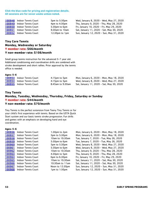 Upper Main Line YMCA Program Guide - Spring 2020