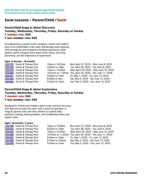 Upper Main Line YMCA Program Guide - Spring 2020