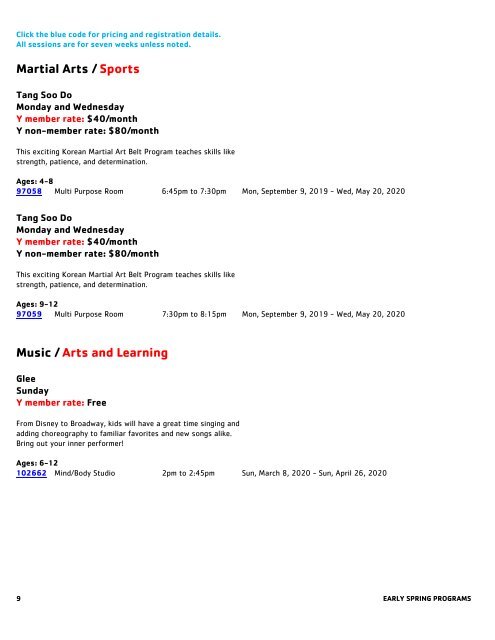 West Chester Area YMCA Program Guide - Spring 2020