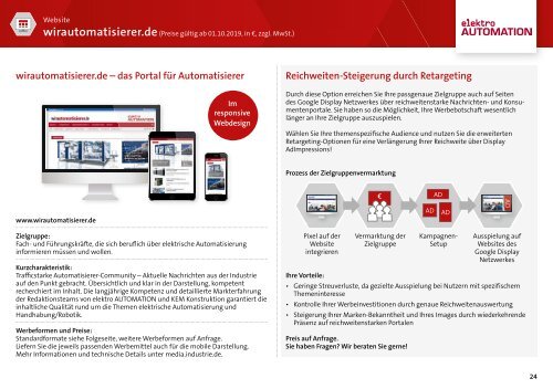 elektro AUTOMATION Mediadaten 2020