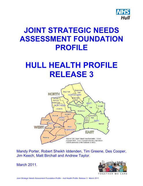 joint strategic needs assessment foundation profile - JSNA