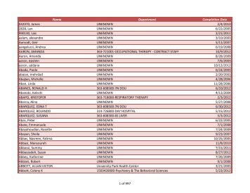 Name Department Completion Date 042970, James UNKNOWN 2/4 ...