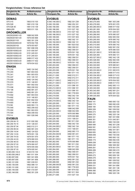 Struktura katalogu Parametry - Olmosdon