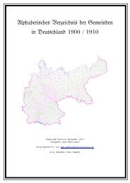Alphabetisches Verzeichnis der Gemeinden in Deutschland 1900-2