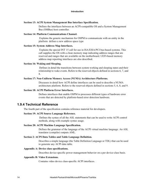 Advanced Configuration and Power Interface Specification