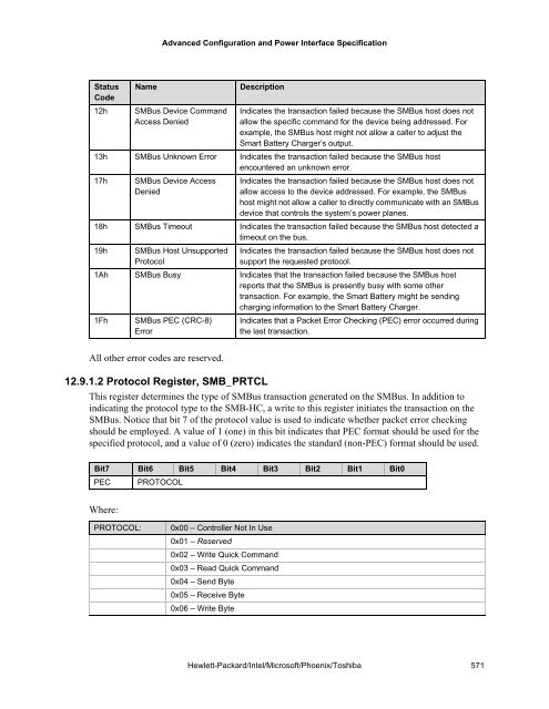 Advanced Configuration and Power Interface Specification