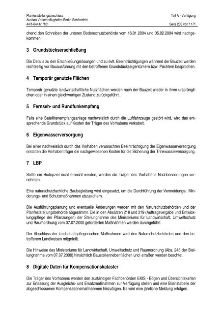 Planfeststellungsbeschluss - BVBB eV