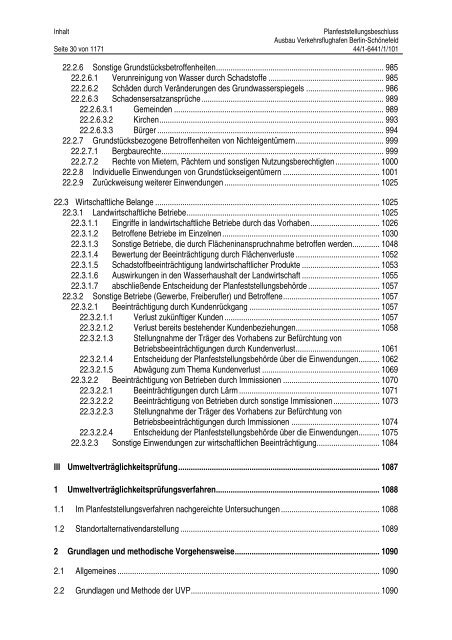 Planfeststellungsbeschluss - BVBB eV