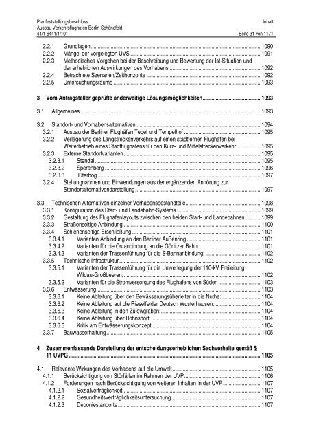 Planfeststellungsbeschluss - BVBB eV