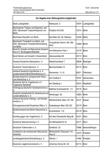 Planfeststellungsbeschluss - BVBB eV