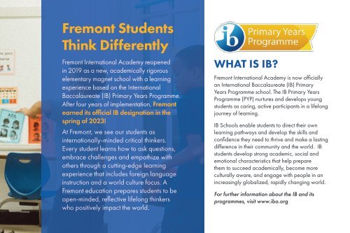 Fremont International Academy Brochure - 2024