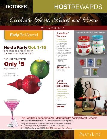 ocToBeR HoSTRewARds - PartyLite