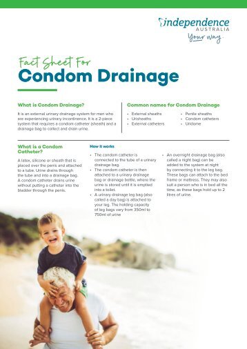 Condom drainage fact sheet 