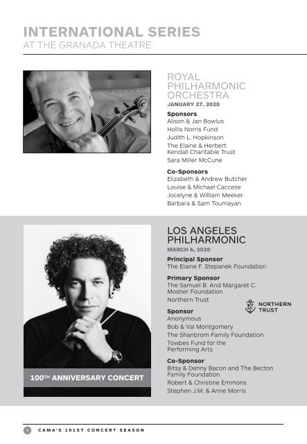 Monday, January 27, 2020—CAMA Presents the Royal Philharmonic Orchestra with Pinchas Zukerman—International Series at The Granada Theatre, Santa Barbara