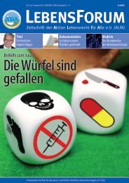 ALfA e.V. Magazin – LebensForum | 116 4/2015