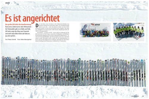 DSV skiTEST 2013 Kaufberatung - Deutscher Ski-Verband