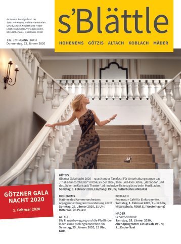 s'Blättle Nr. 4 - Do, 23. Jänner 2020