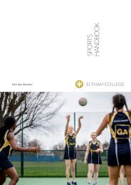 Eltham College Sports Handbook 