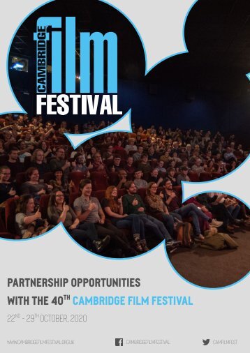 Cambridge Film Festival 2020 Partnership Opportunities 
