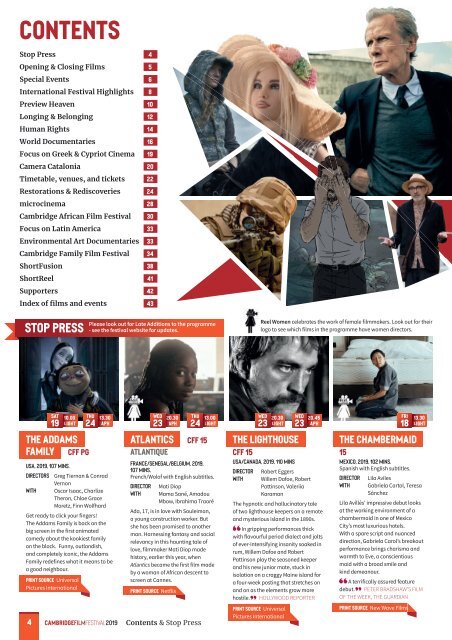 Cambridge Film Festival 2019 Brochure