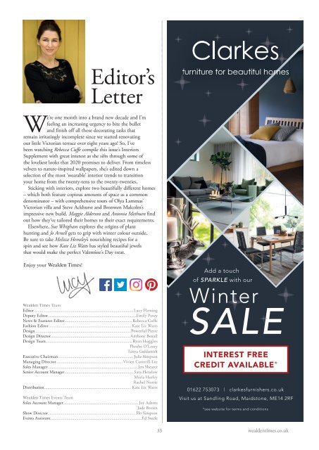 Wealden Times | WT216 | February 2020 | Interiors supplement inside