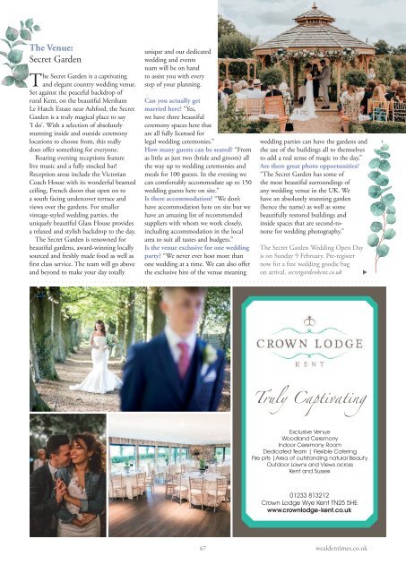 Wealden Times | WT216 | February 2020 | Interiors supplement inside