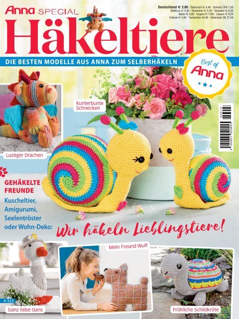 Zeitschrift Häkeltiere - Auszug aus Anna Special (A513)