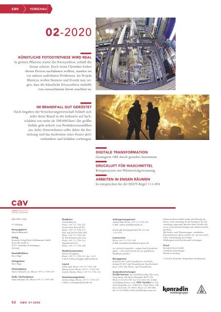 cav – Prozesstechnik für die Chemieindustrie 01.2020
