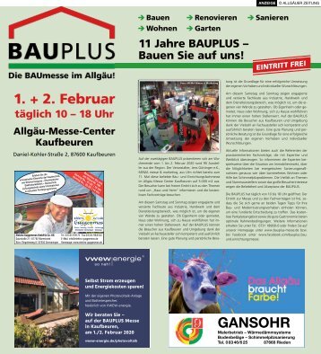 BAUplus - Die BAUmesse im Allgäu