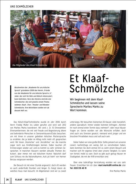 KLAAF Das kölsche Magazin Feb-Juli 2020