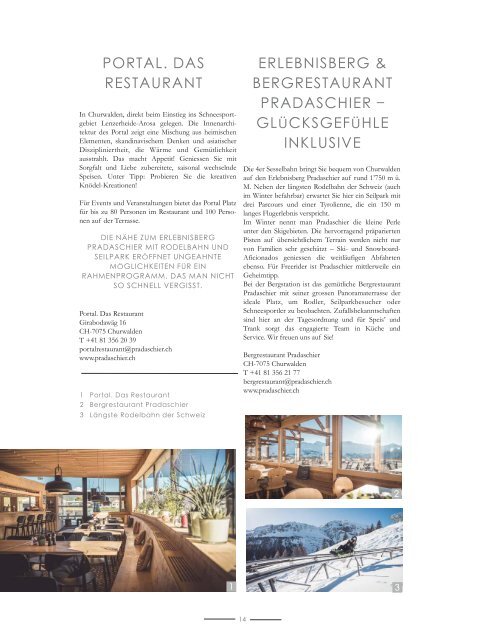 DAS ALPINTREND GENUSSMAGAZIN LENZERHEIDE VALBELLA