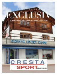 30 JAHRE CRESTA SPORT OBERSAXEN