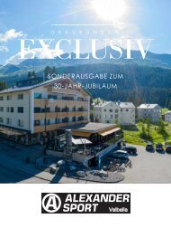 30 JAHRE ALEXANDER SPORT VALBELLA LENZERHEIDE