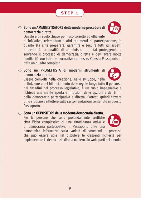 Global Passport to Modern Direct Democracy, Italian edition