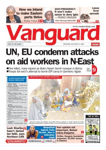 27012020 - UN, EU condemn attacks on aid workers in N-East