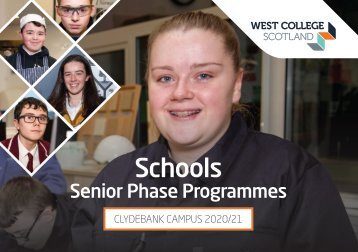 West College Scotland - Schools Senior Phase Programmes Clydebank 2021