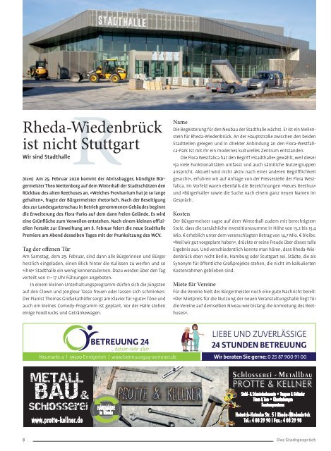 Das Stadtgespräch Rheda-Wiedenbrück Ausgabe Februar 2020