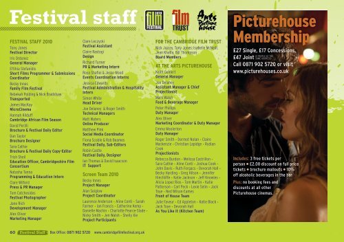 Cambridge Film Festival 2010 Brochure