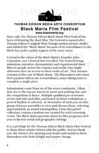 2020 39th Season Black Maria Film Festival Program