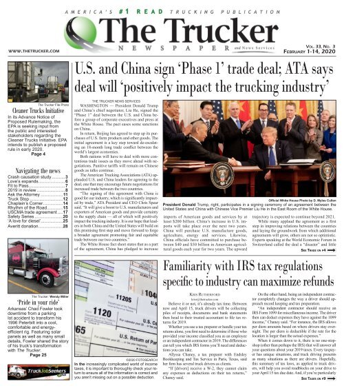 The Trucker Newspaper - February 1-14, 2020