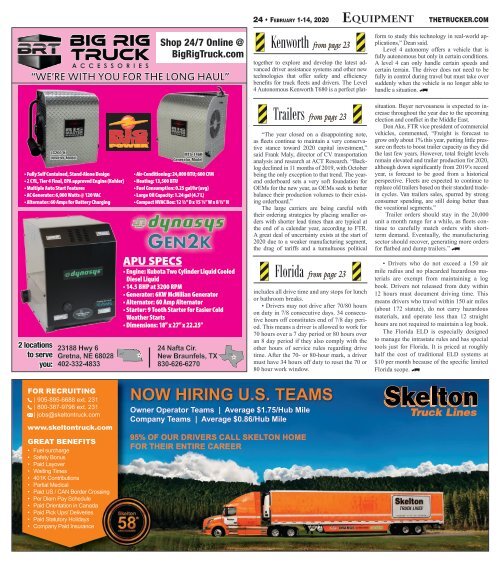 The Trucker Newspaper - February 1-14, 2020