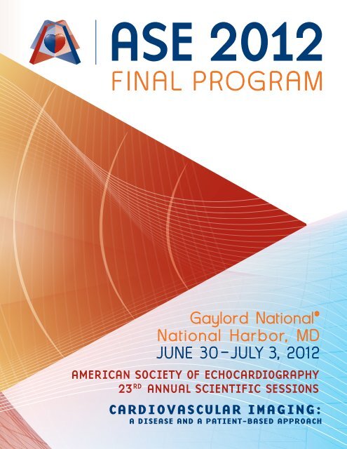 FINAL PROGRAM - American Society of Echocardiography