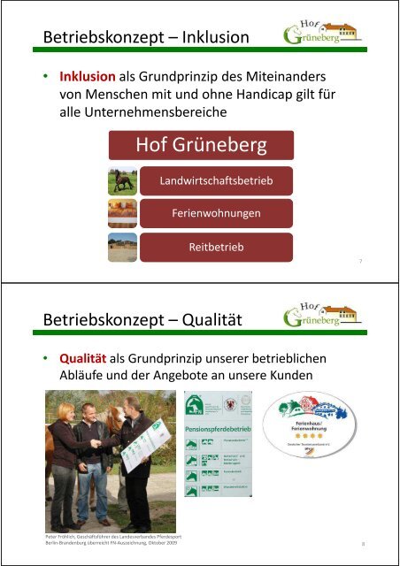 Viel Spaß beim Hofrundgang!! - Brandenburg Barrierefrei