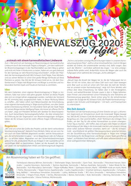 Töfte Regionsmagazin 01/2020 - Karneval im Tafte-Land