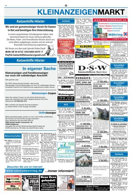 Kleinanzeigen - Ostfriesen-Zeitung