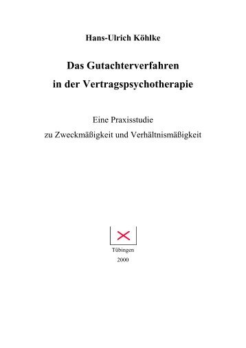 Hans-Ulrich Köhlke Das Gutachterverfahren in der ...