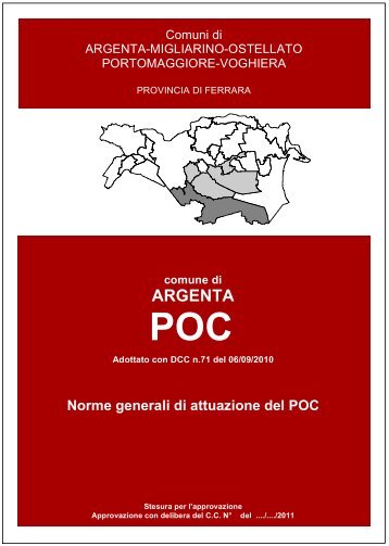 Norme generali di attuazione del POC - Comune di Argenta